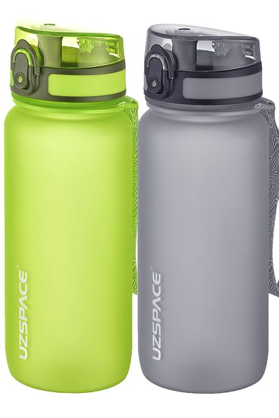 Uzspace 650 ml Set of 2 Tritan Water Flask Leakage Odor No Bpa