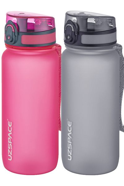 Uzspace 650 ml Set of 2 Tritan Water Flask Leakage Odor No Bpa