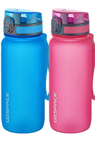 Uzspace 650 ml Set of 2 Tritan Water Flask Leakage Odor No Bpa