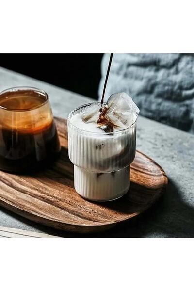 Jenisa Heat Resistant Borosilicate Origami Style Coffee and Presentation Glass 300 Ml 1 Piece