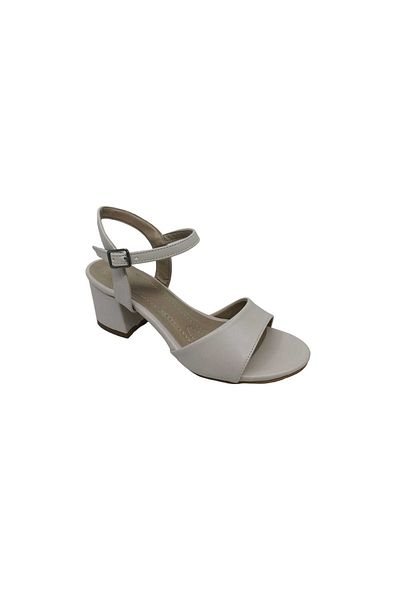 Zerhan C418 Pantofi cu toc joasă cu bretele de culoarea pielii pentru femei