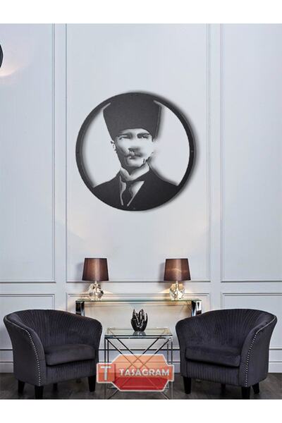 TASAGRAM Mustafa Kemal Atatürk Lazer Kesim Metal Tablo