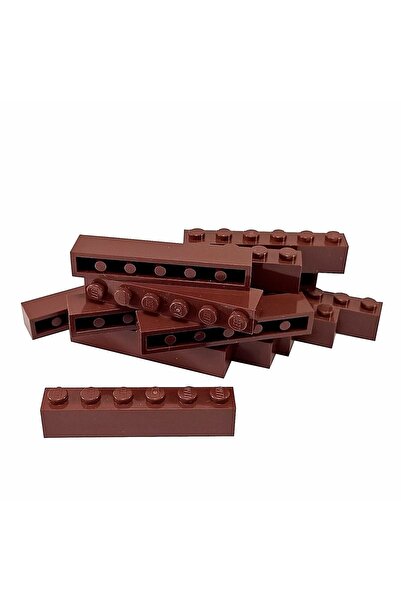 LEGO الملحقات الأصلية - الطوب المخصص Moc Creator Brick 1x6، بني، 4 قطع سيتم إ...