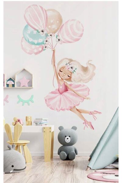 Stars Princess And Sweet Beads Kids Room Wall Stickers Set Sım3989