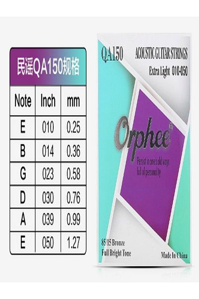 Orphee Acoustic Gtirar Wire Qa150 Extra Light 010-050