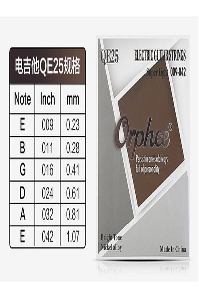 Orphee Electronic Guitar String Qe25 Super Light 009-042