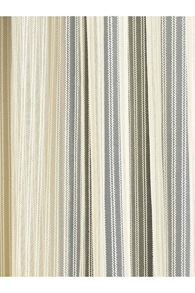 Cortibo Çift Makarna Desenli Tül Perde (PİLESİZ)