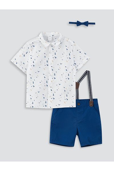 LC Waikiki Short Sleeve Printed Baby Boy Set of 4