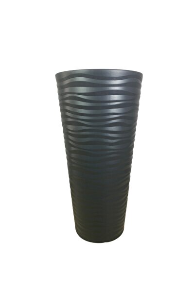 Cihan Çiçekçilik Kumsal Vazo Siyah Saksı 80x40 13,lt