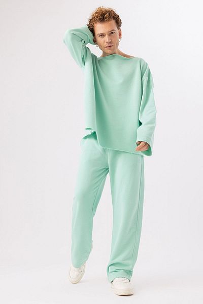 gothamvibes Ανδρικό φούτερ Calm Mint με φαρδύ πόδι
