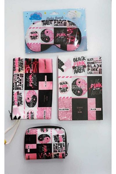 GC GÖKHAN CLUB Πορτοφόλι θήκης για στυλό Blackpink Notebook Sleep Headband