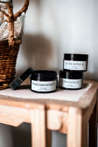 Fisun Home طقم منظم صندوق إبرة بإبزيم إكسسوارات كهرماني مكون من 3 قطع، منظم ح...