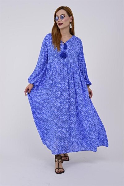 ZTO Long Women's Floral Patterned Pompom Bag