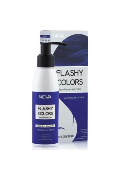 Neva Flashy Colors Yarı Kalıcı Saç Boyası Elektrik Mavi-electrik Blue