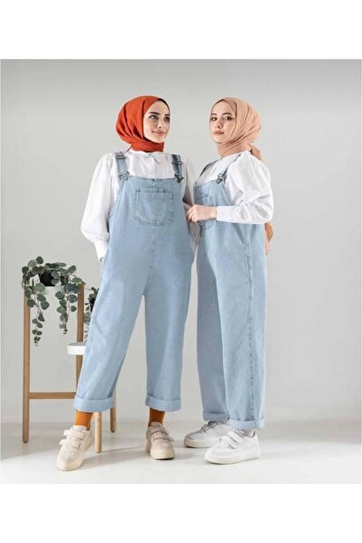 Qeysa Kadın Kot Tulum