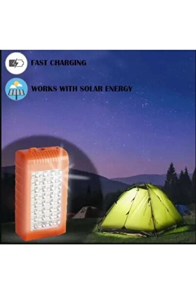 caddeoutlet Güneş Enerjili Powerbank 10000 Mah Kapasiteli Taşınabilir Şarj Cihazı 32 Led Kamp Işığı Gs-875
