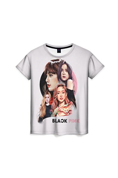GALASHOP Bts Logo Baskılı Beyaz Black Pink G0550 Ücretsiz Kargo