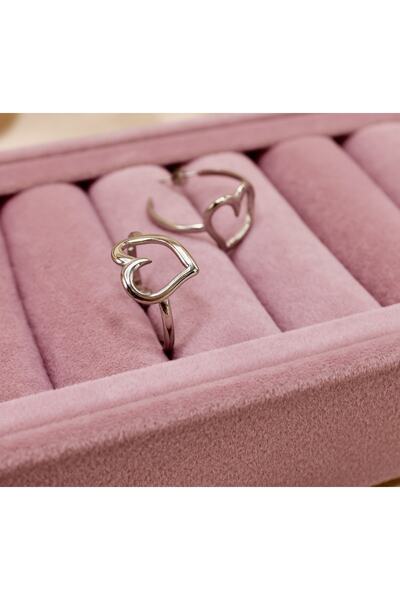 Vitastyle Gümüş Kalp Motifli Halka Küpe