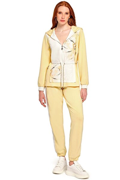 Guitar Geniş Paça Sarı Örme Eşofman Altı