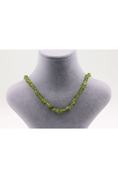 MYTAKIAĞACIMFH Peridot Zebercet Taşı Doğal Taş Kolye Şekilsiz Kırık Taş Kolye...