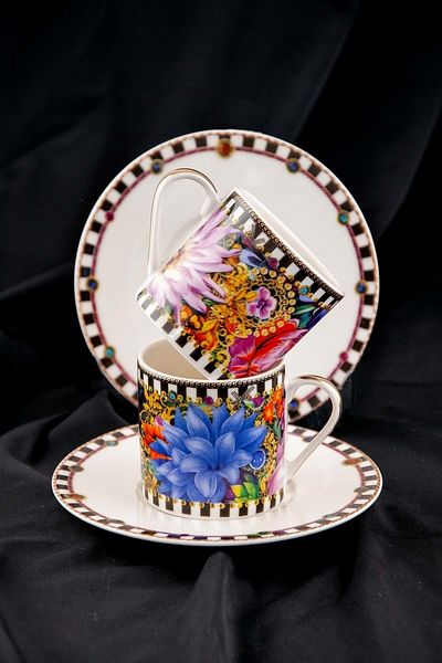 Bursa Porselen Dekor Eliza Gold Coffee Cup Set for Two