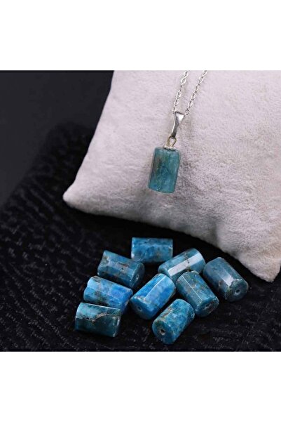 MYTAKIAĞACIMFH قلادة اسطوانة حجر الأباتيت الطبيعي