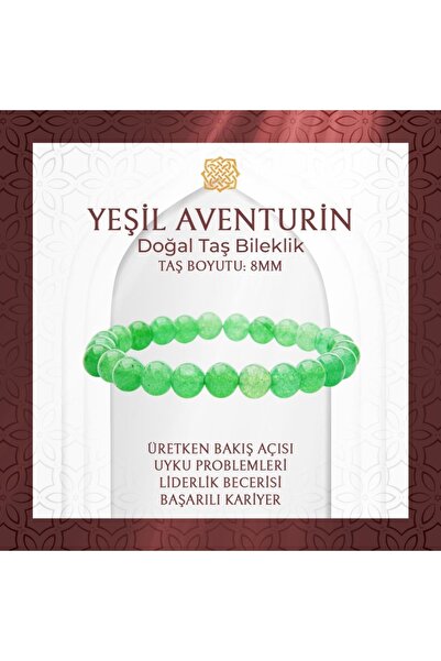 Saff Doğal Taş سوار افينتورين أخضر 8 ملم من الحجر الطبيعي