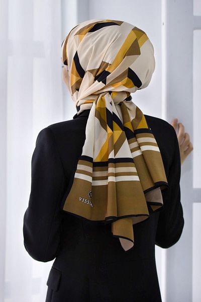 Vissona Γυναικείο σάλι πολυτελείας Medina Silk Beige-4