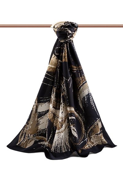 Vissona Γυναικείο σάλι πολυτελείας Medina Silk Beige-4