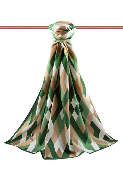 Vissona Γυναικείο σάλι πολυτελείας Medina Silk Emerald Green
