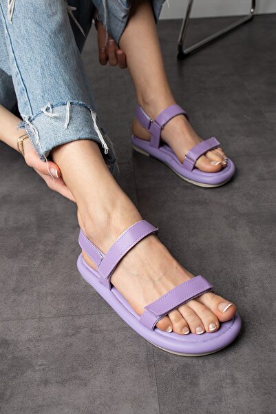 Ayax صندل نسائي ليلك فيلكرو ديلي باف