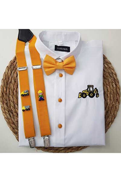 cool partyshop Inşaat Konseptli Askı Papyon Gömlek