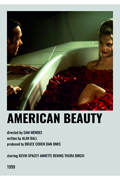 American Beauty Film Info Card Wall Poster