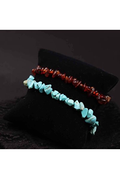 MYTAKIAĞACIMFH سوار من الحجر الفيروزي (FIRUZE) وحجر العقيق الطبيعي غير المشكل...