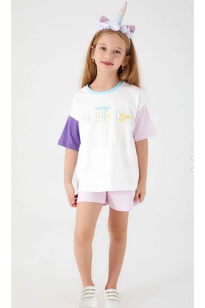 Rolypoly Girl's, Magic Unicorn, Cotton, Shorts Set