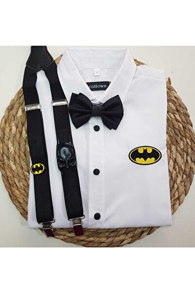 cool partyshop Batman Konseptli Askı Papyon Gömlek