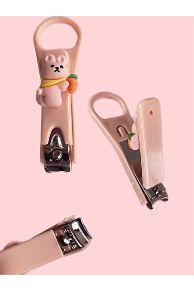 Planet Butik Kawaii Pembe Tavşan Figürlü Tırnak Makası