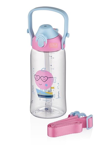 Uzspace 730ml New Collection Hanging Handle Tritan Children's Water Bottle with/without straw
