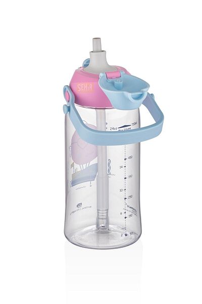 Uzspace 730ml New Collection Hanging Handle Tritan Children's Water Bottle with/without straw