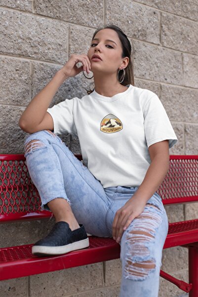 Usaspor Unisex planina okrugla kragna Oversize kroj Pamuk lu T-shirt