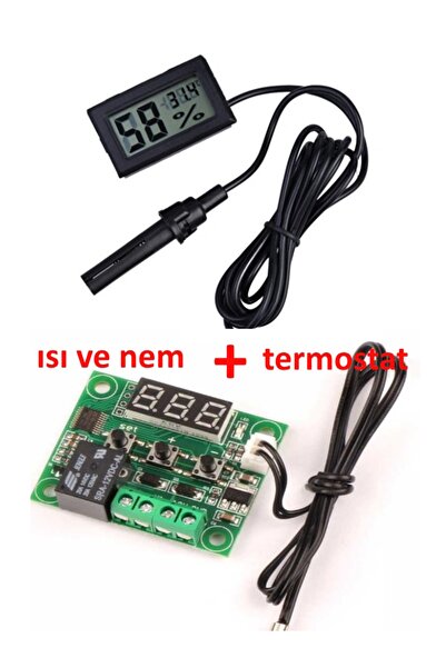Genel Markalar W1209 Dijital Termostat Isı Nem Ölçer, Higrometre, Kuluçka Set...