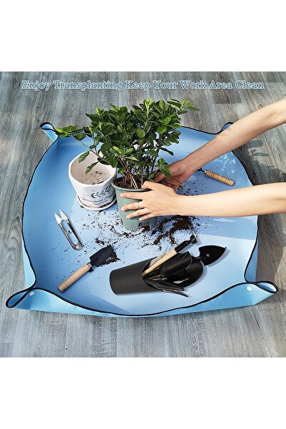 TİNEKE Çiçek Saksı Toprağı Toprak Aktarımı Için Su Geçirmez Ped 65x65 Cm 1 Ad...