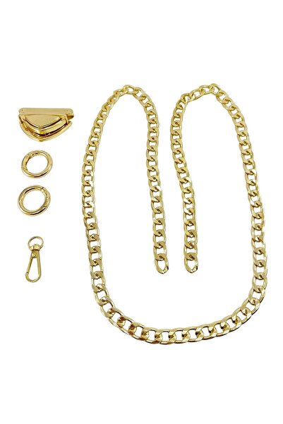Bag Accessory Set Triangle Spring Push Lock with 12mm Aluminum Chain (3 COLORS)