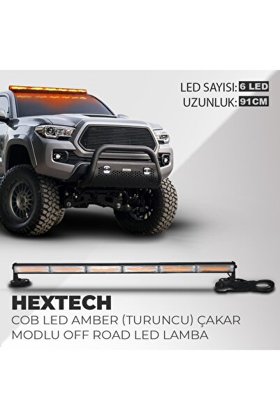 C9 Hectech 60w Turuncu 91cm 17 Farklı Yanış Modlu 6 Cob Led Off Road Led Lamba