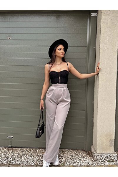 Bbeox Tiril Kumaş Palazzo Pantolon