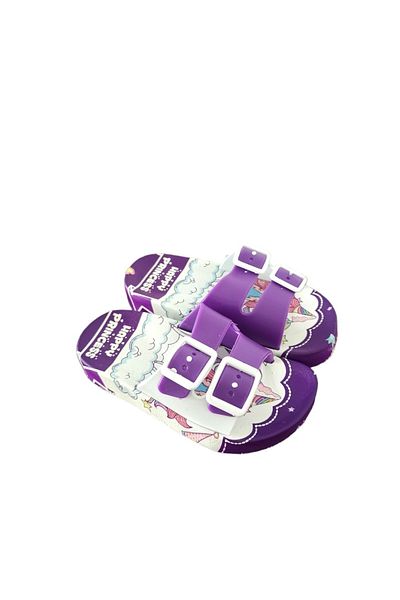 Behtah Kundura Children's Non-Slip Sole Adjustable Slippers Beach Pool Beach Daily Slippers Unicorn