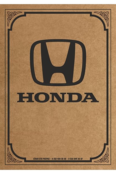 CİHAN KAĞIT Cihan Honda Amblem Baskılı Oto Paspas Kağıdı 1000 Adet 35x50 Ebat...