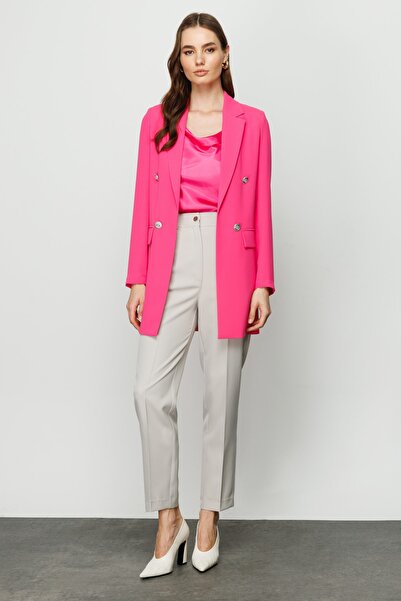 Ekol Women's Long Blazer Jacket 4090-23