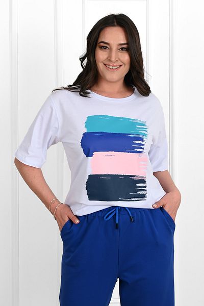 Koza Butik Γυναικείο Σετ Φούτερ με Λεπτομέρεια Εκτύπωσης Plus Size 3695-23