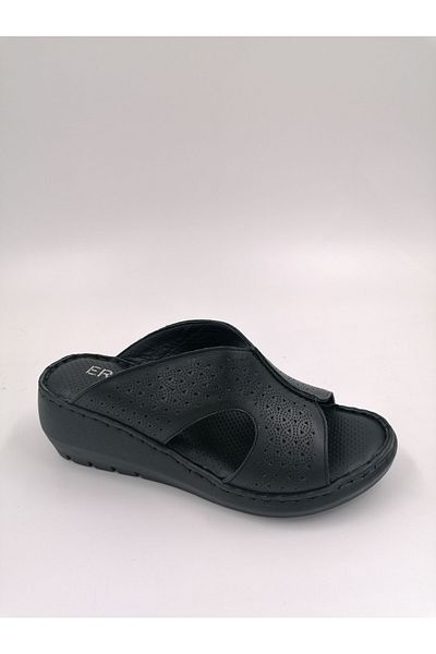 Ermod 1001 Papuci negri din piele naturală